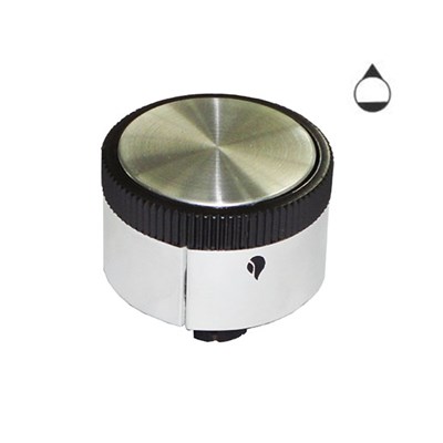 Manopola Di Controllo Temperatura Per Forni New World - Ricambio Compatibile Con 601EDO, 444442687, NW551, Colore Nero/Argento - 3