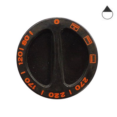 Manopole Per Fornelli A Gas - Diametro 8 Mm, Nere, Con Adesivi Indicatore Fiamma, Conf. Da 5 Pezzi - Foto 9