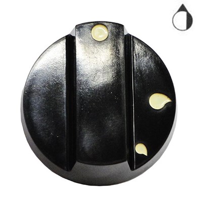 Manopola con ghiera nera cucina gas piano cottura Candy Gasfire Iberna