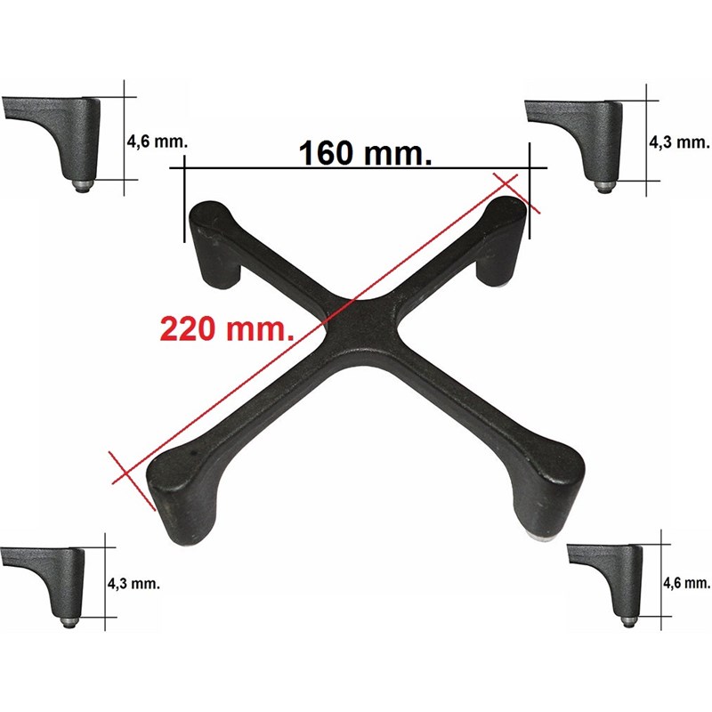 Supporto Griglia In Ghisa Per Piano Cottura ARISTON – Ricambio Originale C00098930