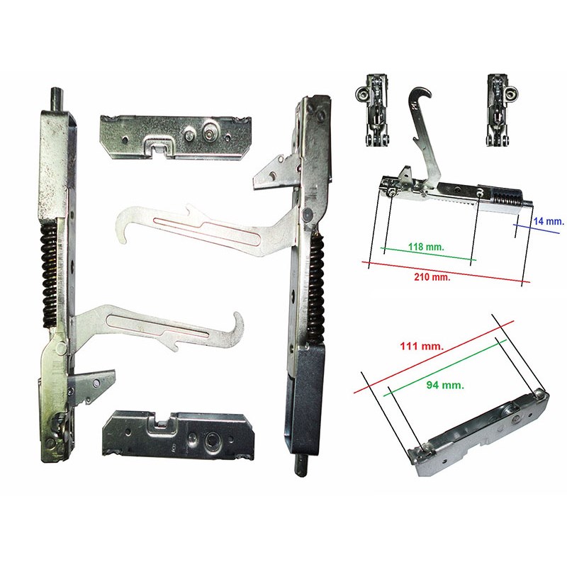 Kit Cerniere Forno SMEG - Compatibile Con Modelli 3C65MF, 3C65V, 516E37C, Ecc.