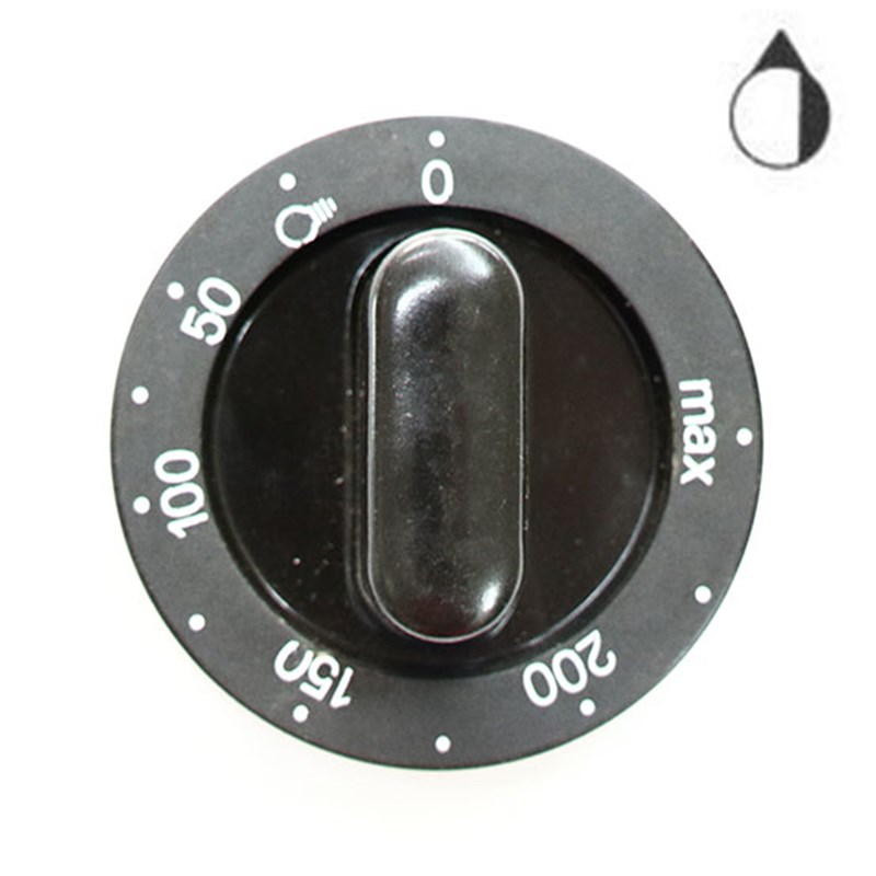 SPARES2GO Set 4 Manopole Gas E Albero Per Forno New World – Ricambio Per 444440036 E 600SIDLM, Colore Argento/Nero - 5