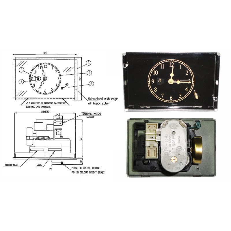 Timer Per Forno Franza TM07 120 Minuti - Sostitutivo Per Bosch - 16A 250V Con Segnalazione Acustica - Originale Italora