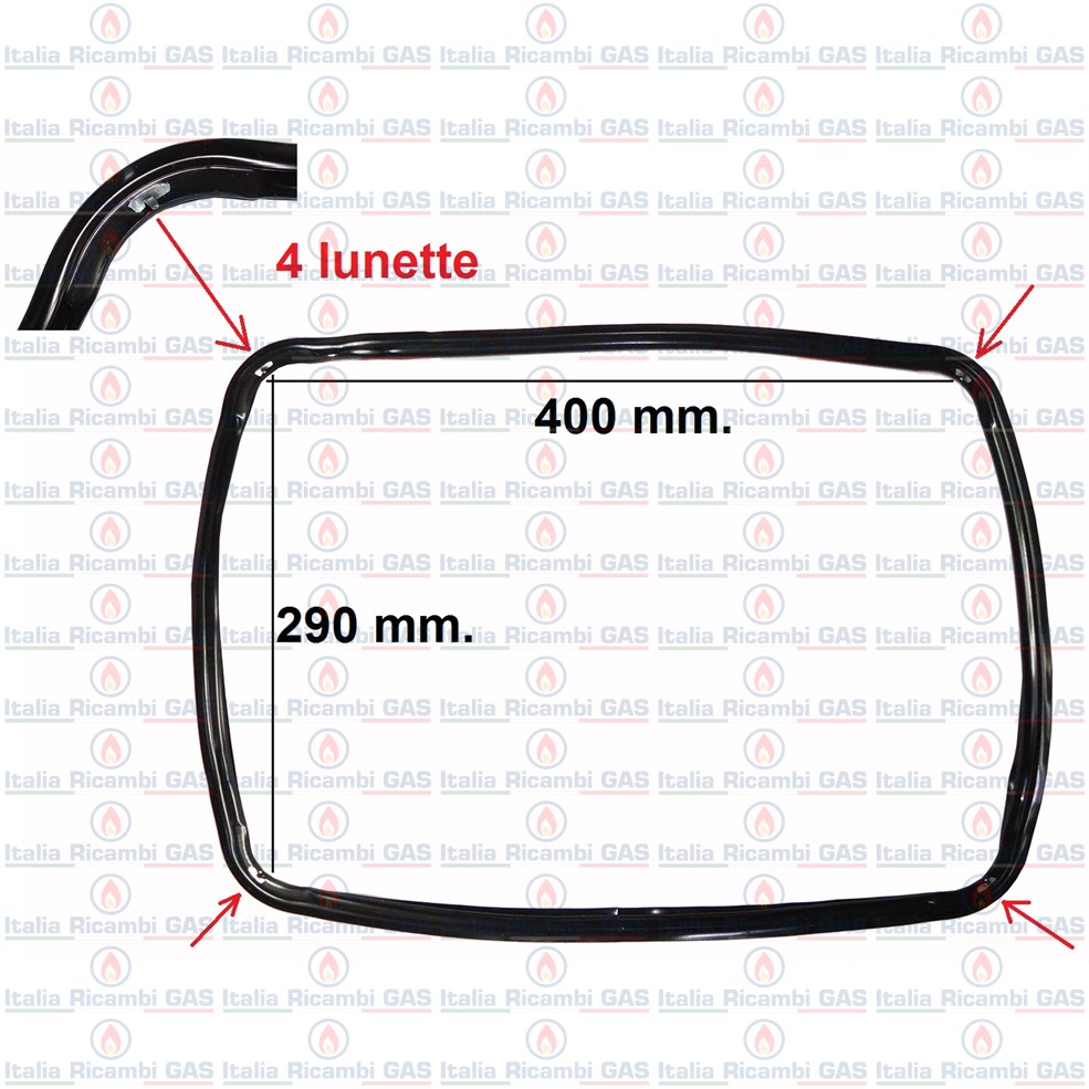 First4spares - Guarnizione In Gomma Per Porta Forno Ariston/Hotpoint Con Clip Angolari, Misura 445 X 350 Mm