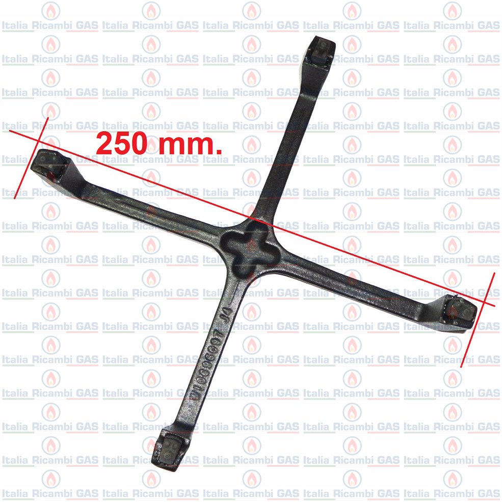 Griglia In Ghisa 2 Fuochi Sostitutiva Per Whirlpool Ignis - Misure 410 X 150 Mm, Nero Satinato, Con Piedini Antigraffio, Prodotto Originale Franza