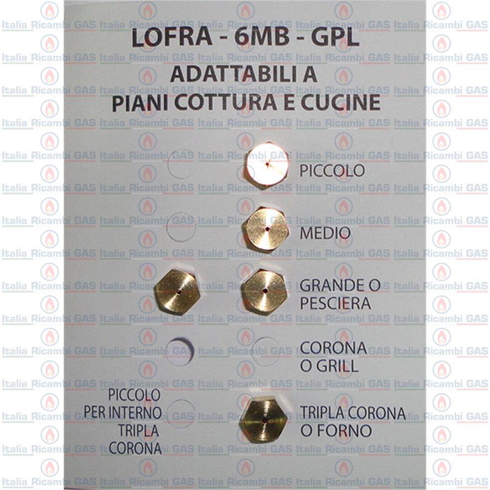 Ugelli per piani cottura e cucine HG10/1 LOFRA