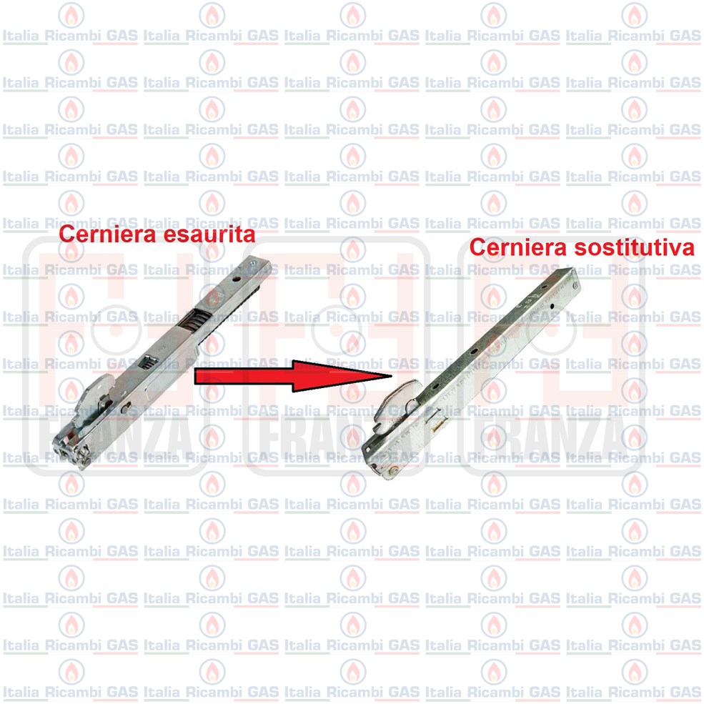 Cerniere Forno 165mm Kit 2 Cerniere Forno MONTERAL - Per Indesit E Ariston - Lunghezza 165mm - Garanzia 10 Anni - Codice CF0205 Porte Forno Scorrevoli - 6