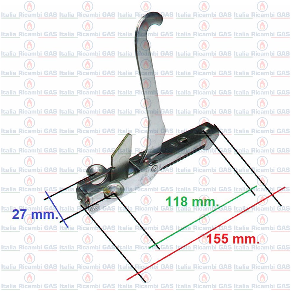 GLEM GAS COPPIA Cerniere Forno Con Portarullino Porta Sportello Maxi