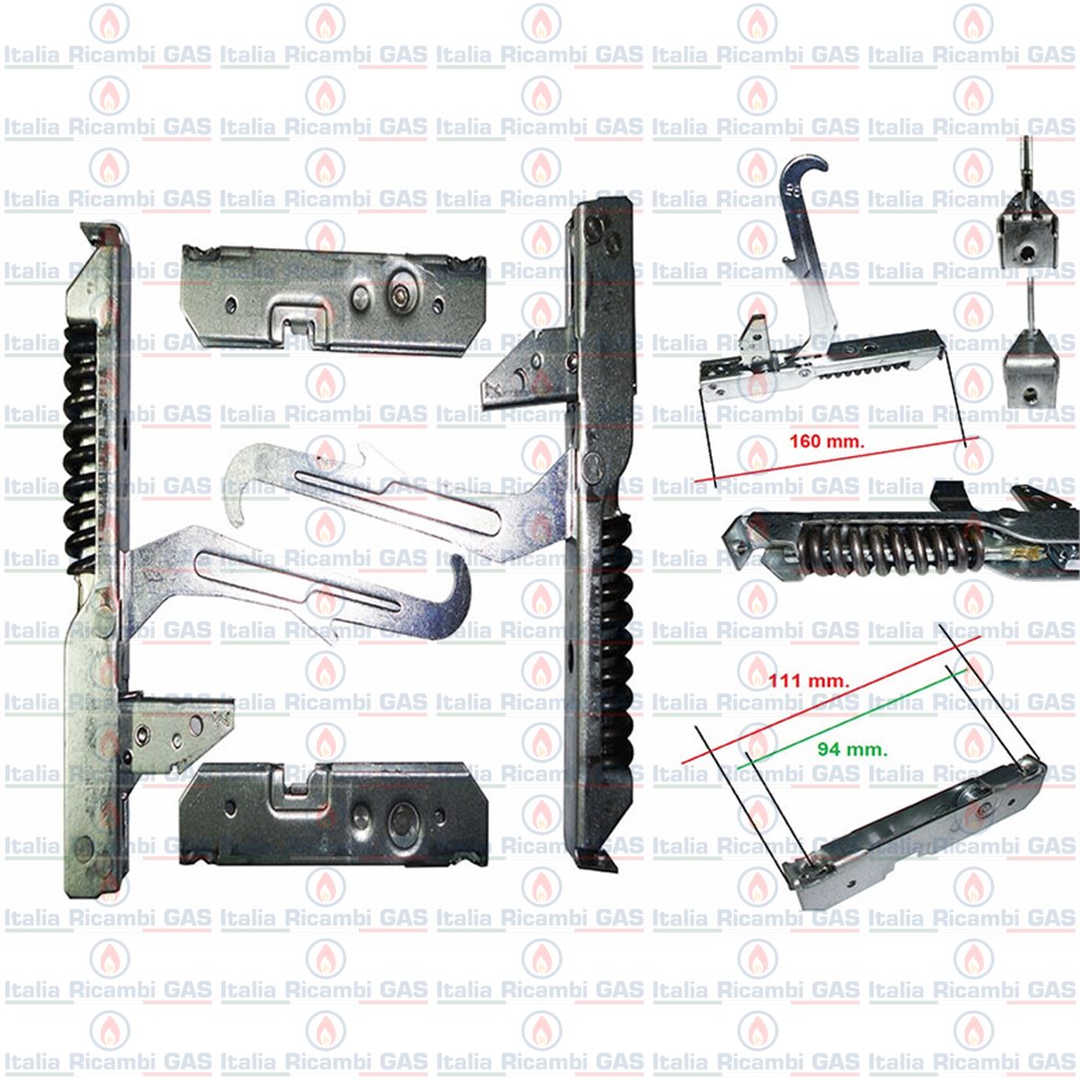 Kit cerniere forno a incasso per cucine e stufe KCF4498 ELECTROLUX REX