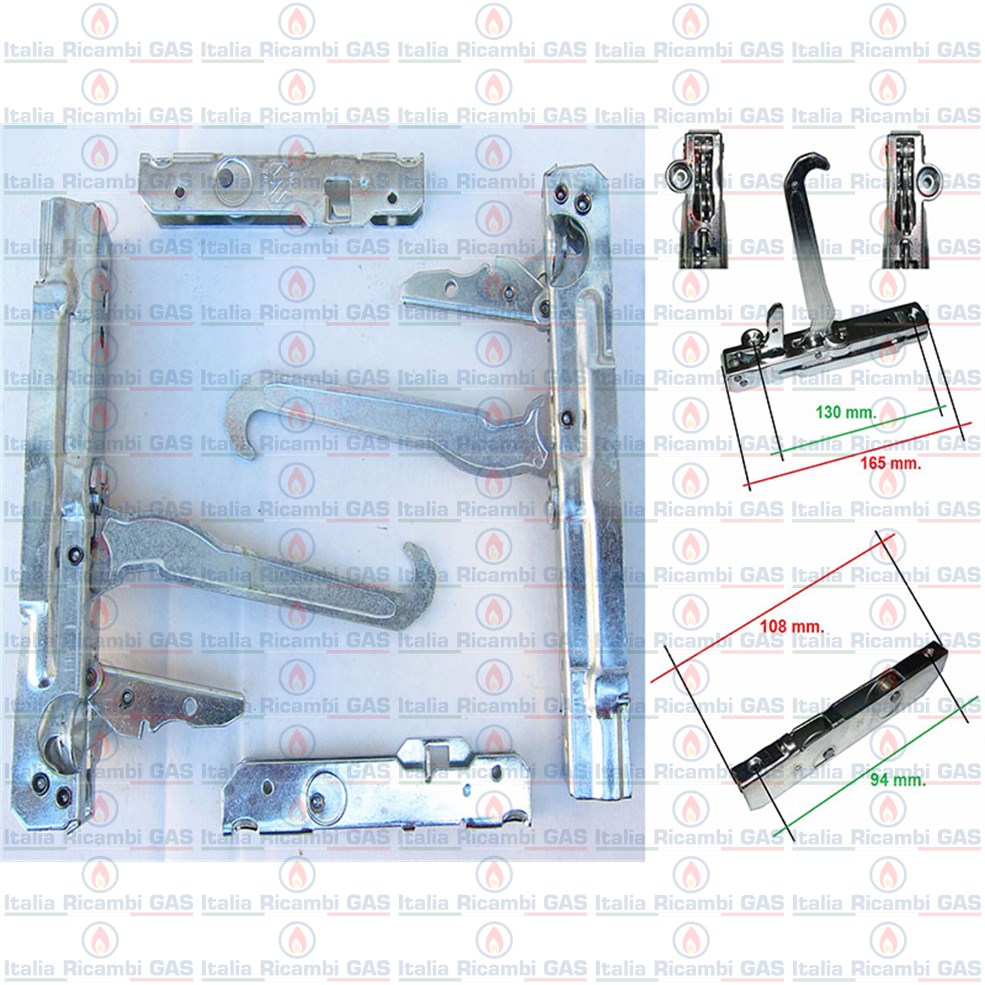 Kit 2 Cerniere Per Stufa A Legna Royal - 95x20 Mm, Interasse 42 Mm, Filettatura 6MA - Foto 10