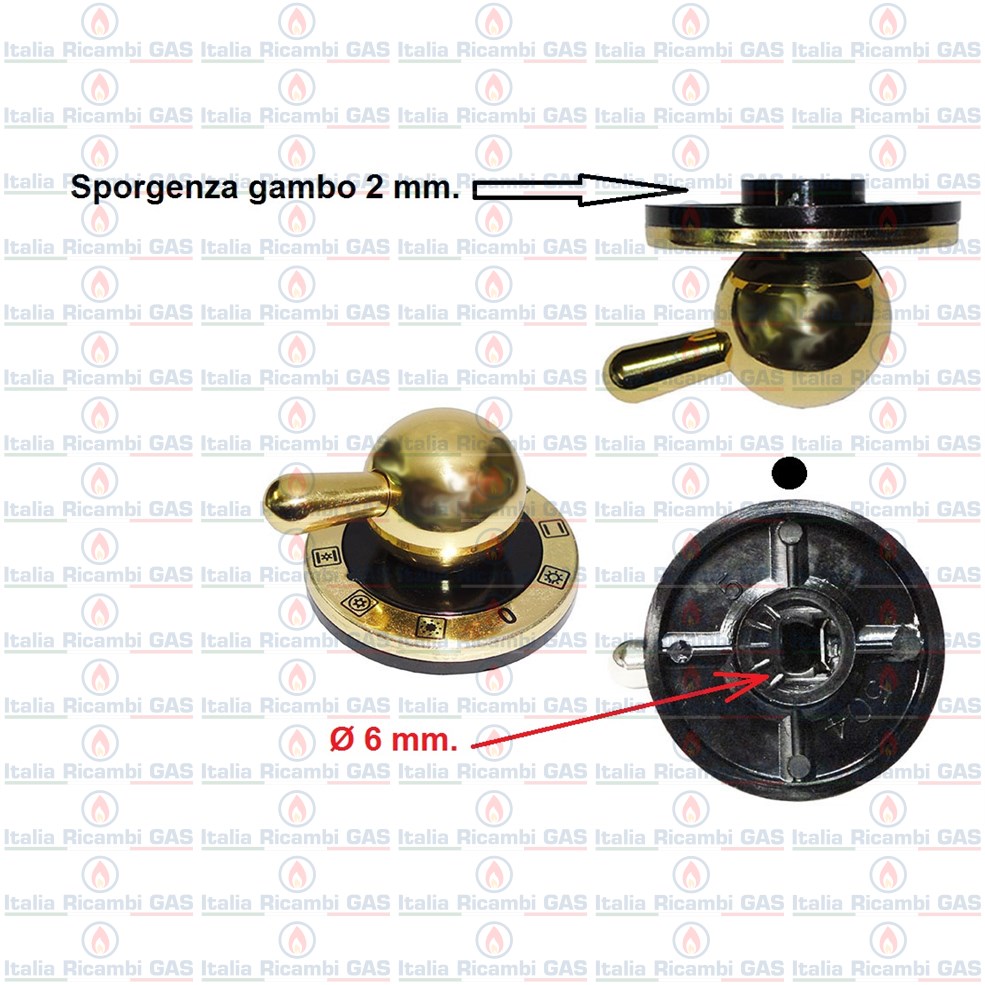 Manopole per cucine,forni e piani cottura M2618 ILVE