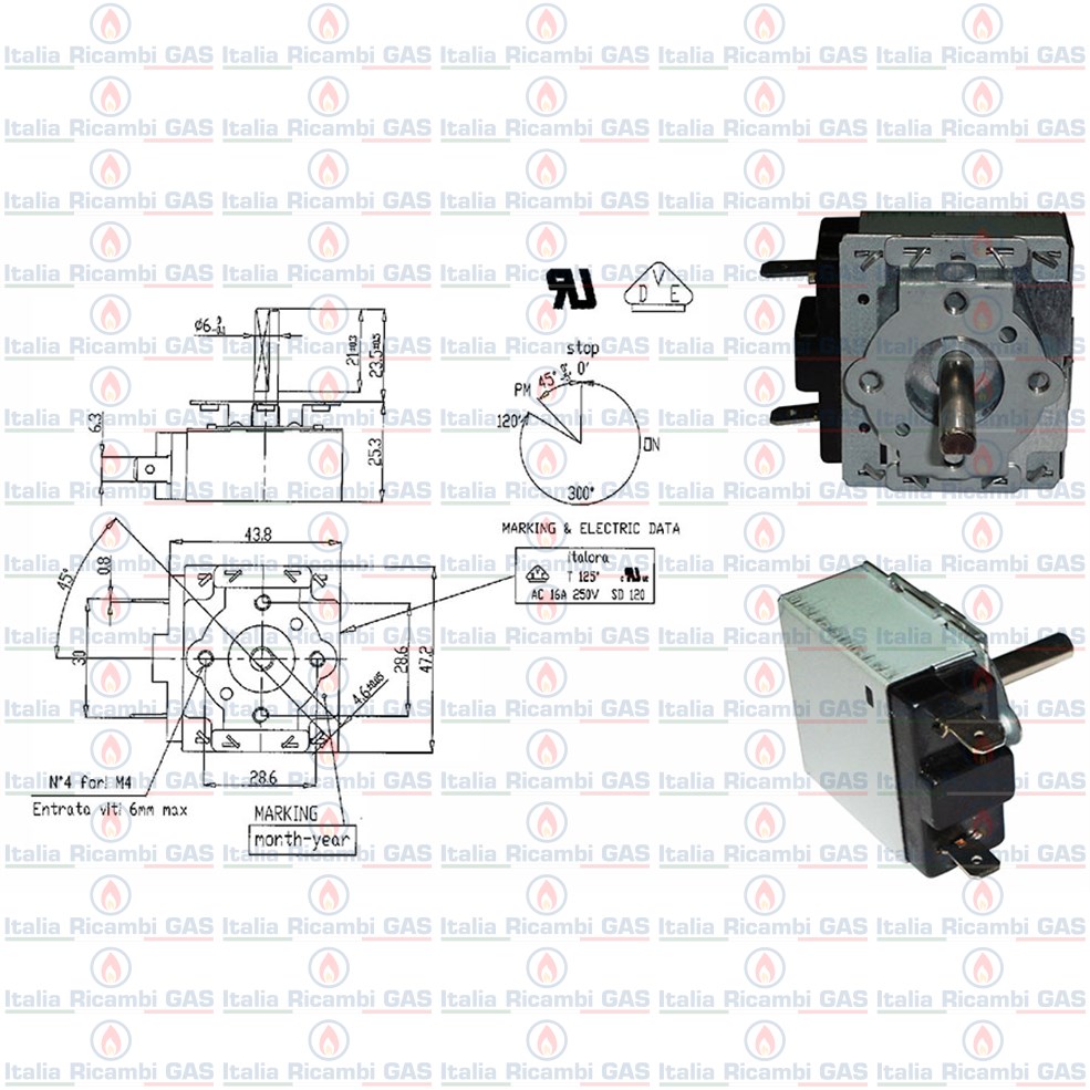 Contaminuti temporizzatori timer 480121102772 WHIRLPOOL